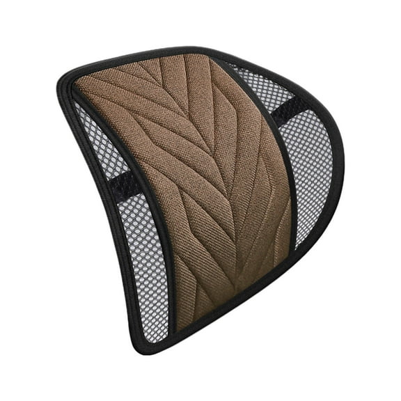 WNEXOPE Linen Car Lumbar Support Cushion - Breathable Massage Cushion for All Seasons, Car and Home Interior Comfort