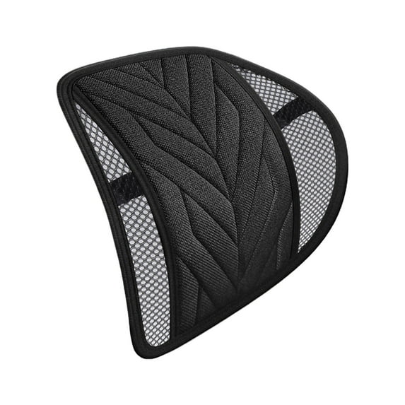 WNEXOPE Linen Car Lumbar Support Cushion - Breathable Massage Cushion for All Seasons, Car and Home Interior Comfort