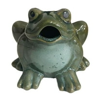 WNEXOPE Pottery Frog Statue for Garden Decoration | Ceramic Ornament for Outdoor Courtyard Decor | Charming Frog Figurine for Home & Garden Accents