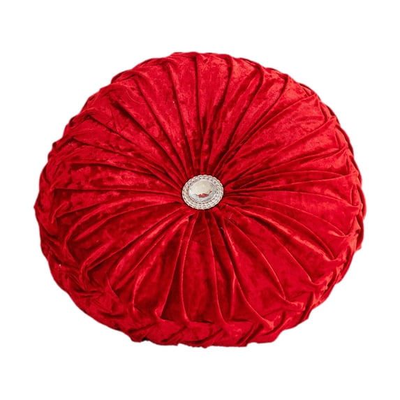 WNEXOPE Round Ice Flower Velvet Wheel Pillow - Soft Velour Cushion for Bedside, Sofa, Window, or Decorating Your Home - Perfect Decorative Throw Pillow