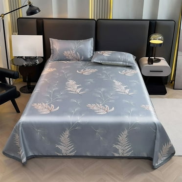 WNEXOPE Satin Bed Sheets, Queen Size Sheets Set, 3 Pcs Silky Bedding Set, 1 Deep Pocket Fitted Sheet, 2 Pillowcases