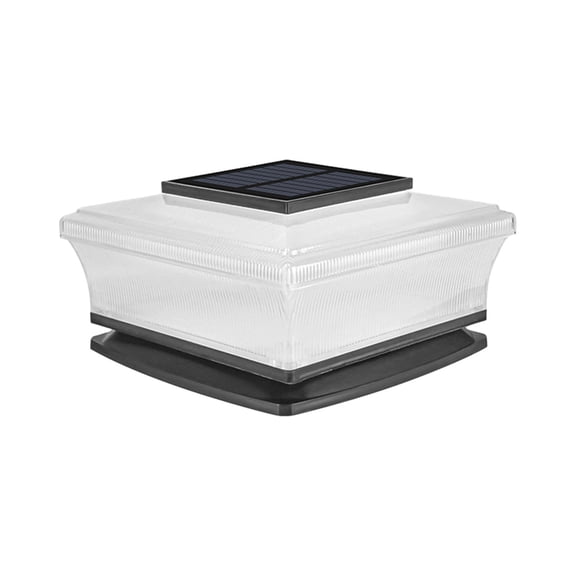 WNEXOPE Solar Post Cap Lights Outdoor 2.5x2.5/4.5x4.5,Solar Deck Post Lights Patio Garden,Warm White 2 Lighting Modes Waterproof, ABS Shell Lens