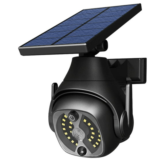WNEXOPE Solar-Powered Fake Security Camera with Human Sensor and Flashing LED - Ideal for Garden and Business Outdoor Use.