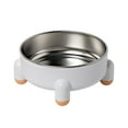 thumbnail image 1 of WNEXOPE Stainless Steel No Slip Dog and Cat Food Bowl, Non-Tipping Pet Bowl with Separation Design for Clean Feeding, Easy to Clean and Stable, 1 of 6
