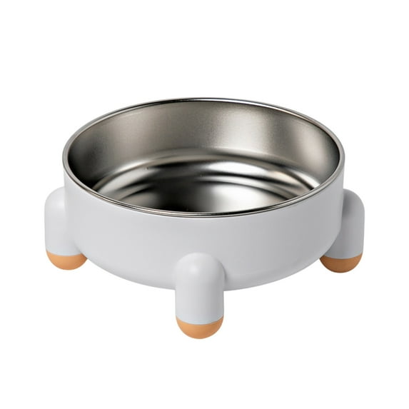 WNEXOPE Stainless Steel No Slip Dog and Cat Food Bowl, Non-Tipping Pet Bowl with Separation Design for Clean Feeding, Easy to Clean and Stable