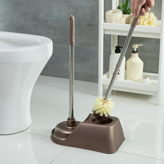 WNEXOPE Toilet Plunger and Brush Set, Toilet Brush Plunger Combo, Extended Handle Plunger, Bathroom Cleaning Tools