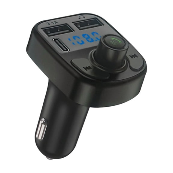 WNEXOPE Universal In-Car Bluetooth MP3 Player with USB Flash Drive Support, Voltage Monitoring, and Truck Charging Interface