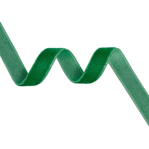 WNFJR 0.35 In Red Velvet Ribbon with Wired Edges - 75 Feet for Crafting, Gift Wrapping, and Festive Decorations