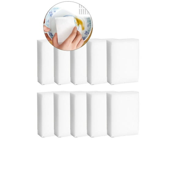 WNFJR 10 Pcs Magic Sponge Eraser, Multi-Functional Household Cleaning Kitchen Dish Sponge for Furniture, Cleaning Sponges for Bathroom, Floor, Wall Cleaner