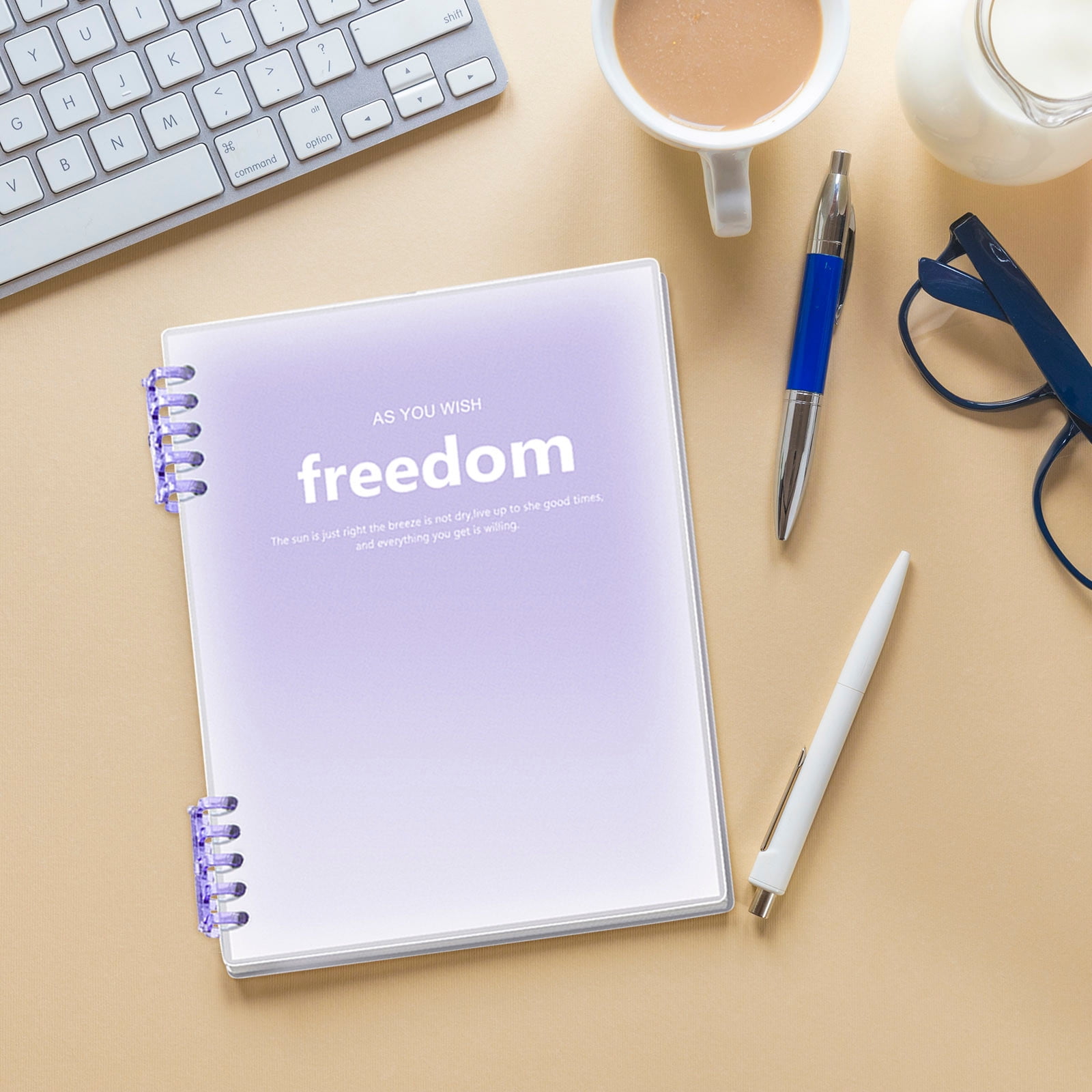 Matte Notebook WNFJR 120-Page Transparent Matte Coil Book for Wholesale - Detachable ...