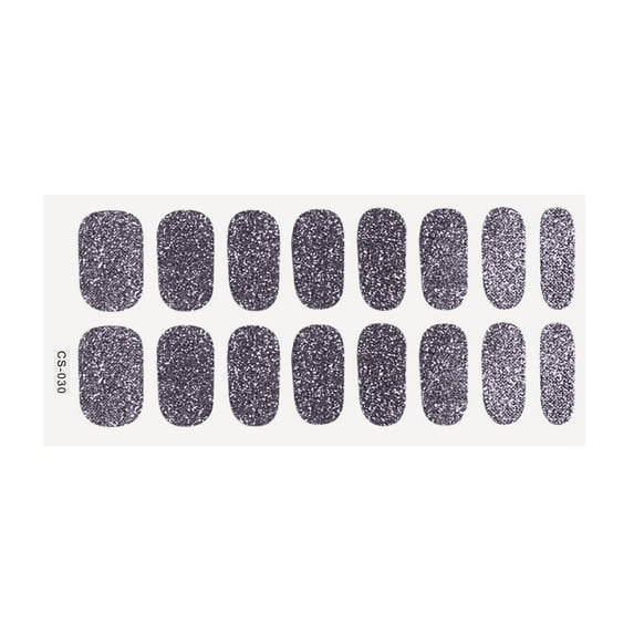 WNFJR 16-Piece Set of Small Nail Art Stickers - Solid Color, Glossy Designs for Easy and Stylish Manicures