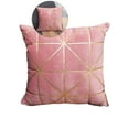 thumbnail image 1 of WNFJR 18x18 Inch Velvet Cushion - Decorative Gold Foil Geometric Pattern Soft Square Throw Pillow for Modern Homes Couch Sofa Bedroom Living Room Car, 1 of 4
