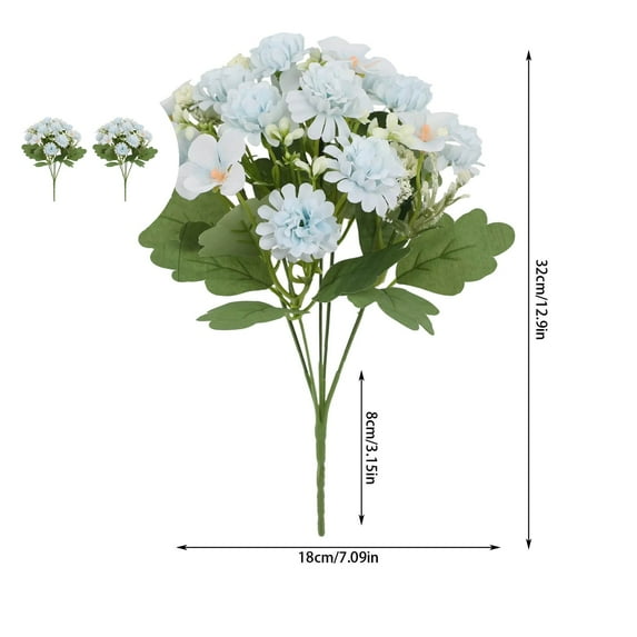 WNFJR 2 Pcs Artificial Flowers for Outdoor Indoor Home Decor, Garden, Patio & Table Centerpiece Vases