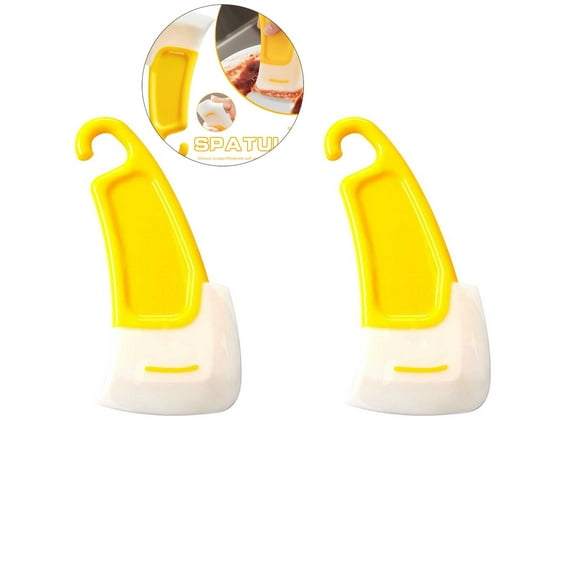 WNFJR 2 Pcs Silicone Spatula, Silicone Scraper Suitable for Removing Printer Oil, Remove Printing Resin Rubber Spatula Tools, Kitchen Scraper for Cleaning Dishes Pots Pans