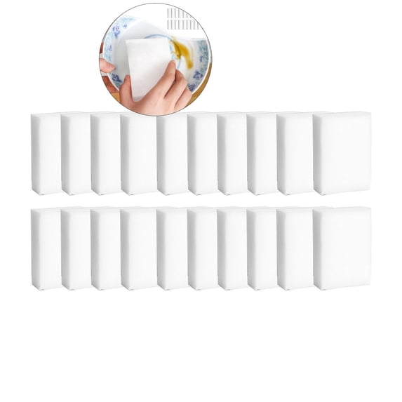 WNFJR 20 Pcs Magic Sponge Eraser, Multi-Functional Household Cleaning Kitchen Dish Sponge for Furniture, Cleaning Sponges for Bathroom, Floor, Wall Cleaner