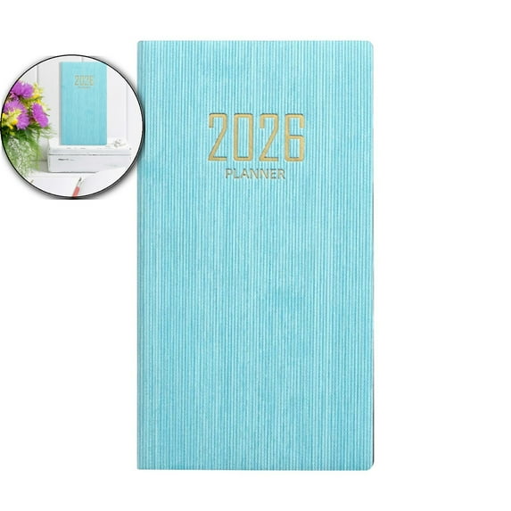 WNFJR 2025 Pocket Planner Monthly Weekly Daily Journal A7 Notepad Agenda Calendar Notebook Schedule Book Appointment Planner Time Management Planner Home Office Supplies