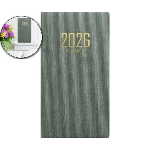 WNFJR 2025 Pocket Planner Monthly Weekly Daily Journal A7 Notepad Agenda Calendar Notebook Schedule Book Appointment Planner Time Management Planner Home Office Supplies