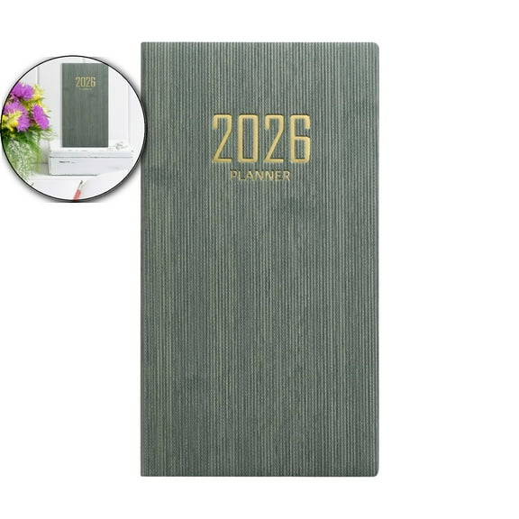 WNFJR 2025 Pocket Planner Monthly Weekly Daily Journal A7 Notepad Agenda Calendar Notebook Schedule Book Appointment Planner Time Management Planner Home Office Supplies
