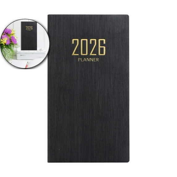 WNFJR 2025 Pocket Planner Monthly Weekly Daily Journal A7 Notepad Agenda Calendar Notebook Schedule Book Appointment Planner Time Management Planner Home Office Supplies