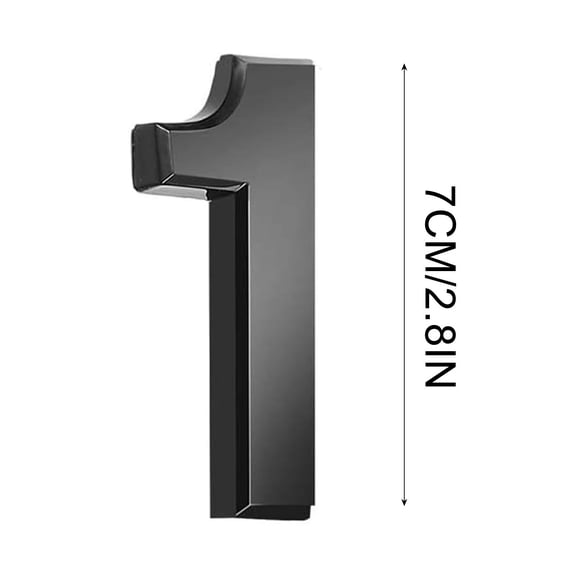 WNFJR 3 Inch Self-Adhesive Metallic House Numbers - Modern ABS Plastic Door Plaque for Outdoor/Indoor Use, Easy Installation