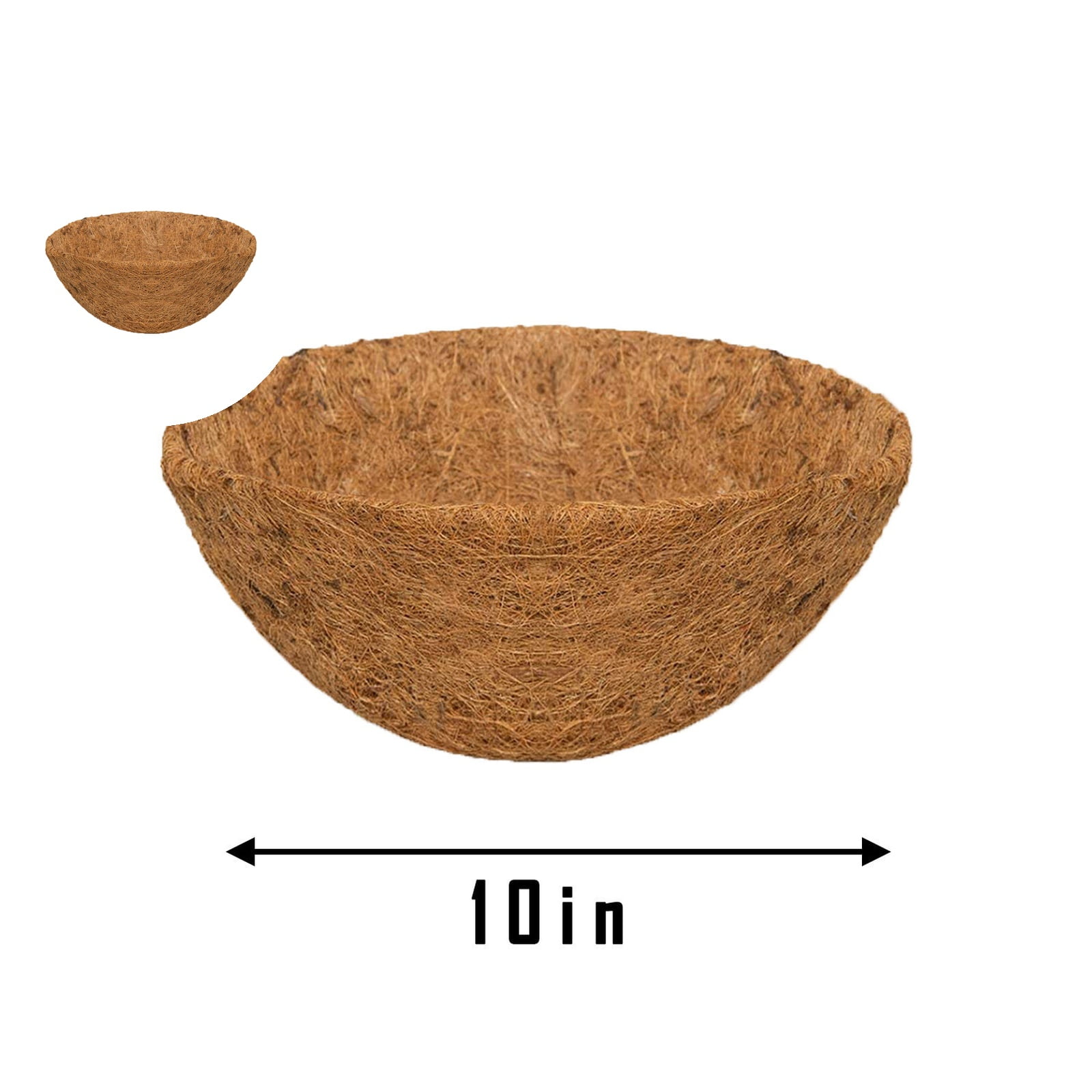 WNFJR 3 Pcs Hanging Basket Coconut Fiber Liners - Natural Planters for Flower Pots, Reusable Planter Inserts with Excellent Water Retention for Indoor Outdoor Gardening Decor