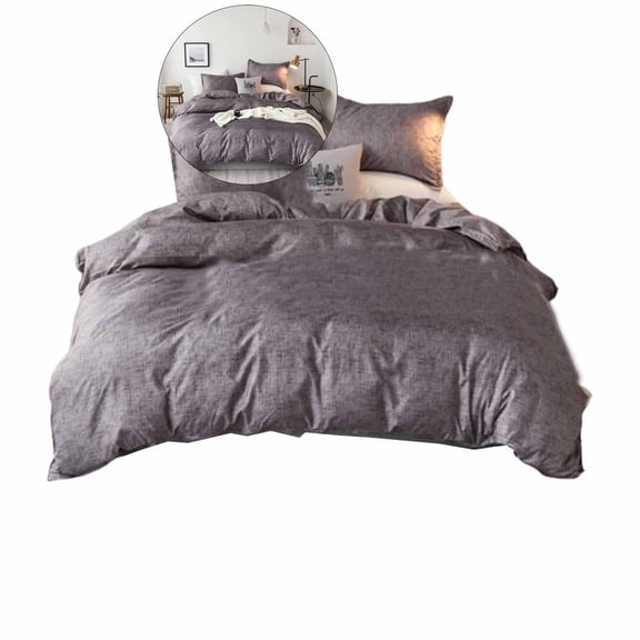 WNFJR 3 Pieces Bedding Set, 1 Duvet Cover Queen Size and 2 Pillowcases, Ultra Soft and Easy Care Breathable Cozy Bedding Set