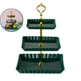 thumbnail image 1 of WNFJR 3-Tier Dessert Cake Stand, Tiered Serving Cake Stand Small Cupcake Stand Cookie Tray Rack Candy Buffet Set Up Fruit Plate for Tea Party, Wedding and Birthday(Green), 1 of 6