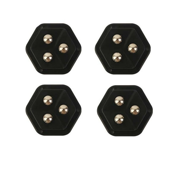 WNFJR 360° Rotatable ABS Universal Paste Three-bead Pulley Set for Storage Boxes, Trash Cans, and Bedside Tables