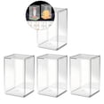 thumbnail image 1 of WNFJR 4 Pcs Plastic Clear Acrylic Dustproof Display Box, with Sticky Fixing Dolls, Multifunctional Collectibles, Suitable for Mini Anime Characters Collection Display, 1 of 4