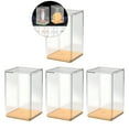 thumbnail image 1 of WNFJR 4 Pcs Plastic Clear Acrylic Dustproof Display Box, with Sticky Fixing Dolls, Multifunctional Collectibles, Suitable for Mini Anime Characters Collection Display, 1 of 4