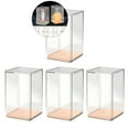 thumbnail image 1 of WNFJR 4 Pcs Plastic Clear Acrylic Dustproof Display Box, with Sticky Fixing Dolls, Multifunctional Collectibles, Suitable for Mini Anime Characters Collection Display, 1 of 4