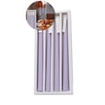thumbnail image 1 of WNFJR 4 Pcs Taper Candles Scent Candle Sticks, Scented Tapered Candle Long Candles for Dinner Decor Housewarming Gift Idea(Purple), 1 of 4