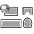 thumbnail image 1 of WNFJR 4 Piece Bathroom Rug Mat Set - Microfiber Shaggy Bath Set with Non-Slip Ultra Soft Carpet Mats, Absorbent U-Shaped Toilet Mat for Bath, Tub, Shower, 1 of 4