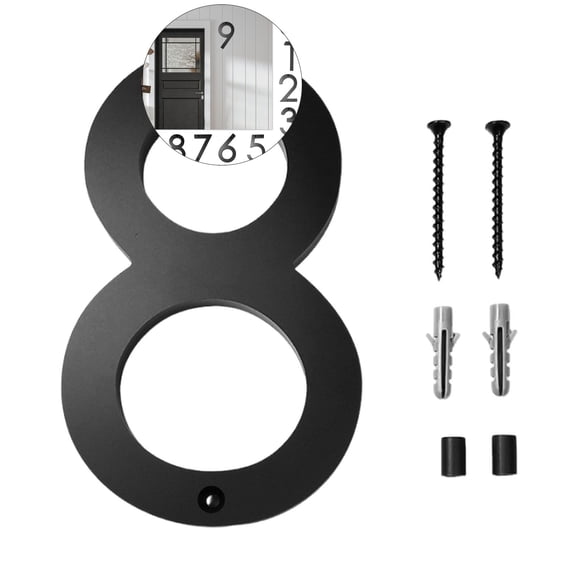 WNFJR 6 Inches House Numbers for Outside Modern House Address Numbers Metal Floating Home Address Sign for Outdoor from 0-9