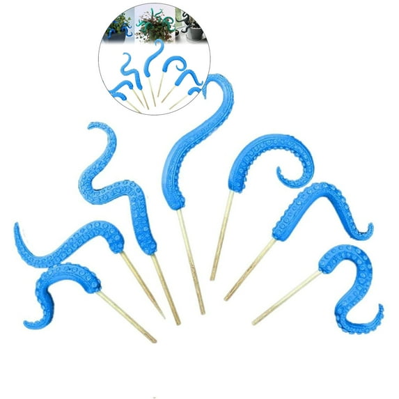 WNFJR 7 Pcs Octopus Tentacle Stakes,Octopus Tentacle Plant Stakes,Garden Stakes Plant Decorative,Glow in The Dark Cute Octopus Gifts,Funny Octopus Statues for Planter