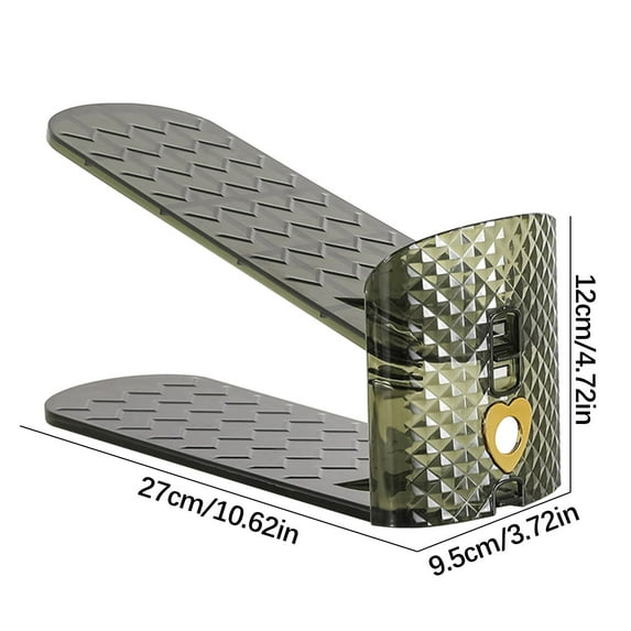 WNFJR Adjustable Double Layer Shoe Slot Organizer for High Heels, Sneakers, and Sandals