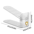 thumbnail image 1 of WNFJR Adjustable Double Layer Shoe Slot Organizer for High Heels, Sneakers, and Sandals, 1 of 3