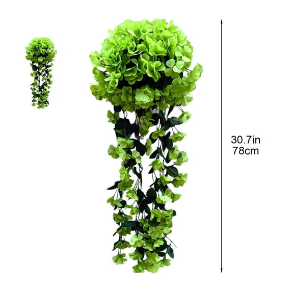 WNFJR Artificial Hanging Plants for Outdoors - Silk Faux Flowers with Long Trailing Vines, UV Resistant Realistic Decor for Porch Patio Front Door Spring Summer(78cm)