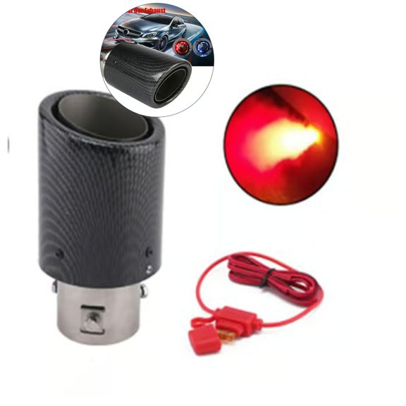 WNFJR Automobile LED Light Emitting Tail Pipe, Exhaust Pipe With LED Light, Racing Flame LED Light Car Exhaust Muffler Tip Modification Luminous Tube
