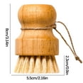 thumbnail image 1 of WNFJR Bamboo Dish Brush Set, Palm Wooden Dish Scrubber Brush, Bubble Up Dish Brushes, Durable Wood Dishes Scrub Brush, Natural Round Vegetable Cleaning Pots Pans Sink Washing Kitchen Brush, 1 of 3
