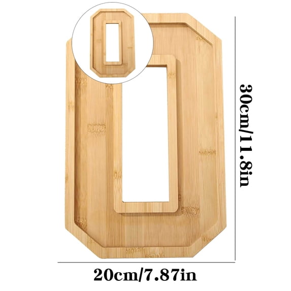 WNFJR Bamboo Wood Number Box, Wooden Charcuterie Number Fillable Board Box, Fruit Cheese Platter Vegetable Food Dish, Reuseable Serving Tray for Home Decor, Birthday Party Decorations