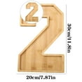thumbnail image 1 of WNFJR Bamboo Wood Number Box, Wooden Charcuterie Number Fillable Board Box, Fruit Cheese Platter Vegetable Food Dish, Reuseable Serving Tray for Home Decor, Birthday Party Decorations, 1 of 4