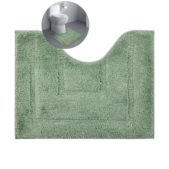 WNFJR Bathroom Toilet Rugs U Shaped, Bath Mats for Bathroom, Bathroom Rugs Non Slip Washable, Absorbent Microfiber Toilet Mat, Soft Plush Shaggy Bath Carpet