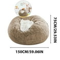 thumbnail image 1 of WNFJR Bean Bag Chair Cover, Giant Bean Bag Cover for adults, Big Round Soft Fluffy Faux Fur Bean Bag Lazy Sofa Bed Cover for Bedroom, Machine Washable, 1 of 4