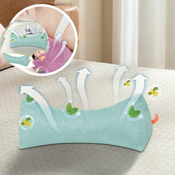 WNFJR Buckwheat Neck Support Pillow for Cervical Pain Relief, Adjustable Roll Pillow for Side and Back Sleepers, Cylinder Bolster Pillow for Sleep and Office Use