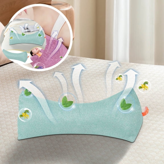 WNFJR Buckwheat Neck Support Pillow for Cervical Pain Relief, Adjustable Roll Pillow for Side and Back Sleepers, Cylinder Bolster Pillow for Sleep and Office Use