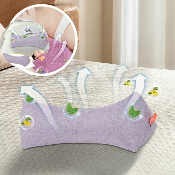 WNFJR Buckwheat Neck Support Pillow for Cervical Pain Relief, Adjustable Roll Pillow for Side and Back Sleepers, Cylinder Bolster Pillow for Sleep and Office Use