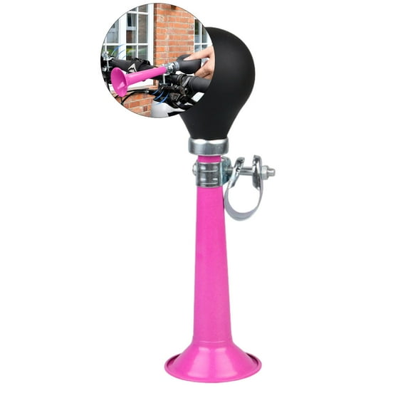 WNFJR Bugle Horn Bike Horn - Air Horn for Vehicles Bicycles Golf Cart, Classic Vintage Bike Horn(Pink)