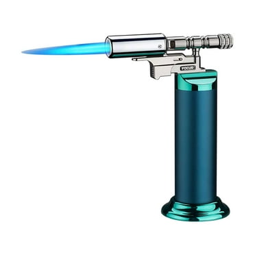 WNFJR Butane Torch Lighter, Refillable Luxury Kitchen Torch with Adjustable Flame with Ignition Lock for Welding, Resin Art, Cooking