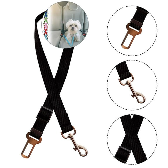WNFJR Buy One Get One Free Dog Seat Belt for Car, Car Headrest Restraint Adjustable Nylon Fabric, Dog Restraints Vehicle Seatbelts Harness